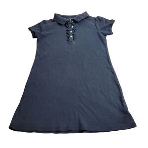 Lands End Navy polo dress 6X